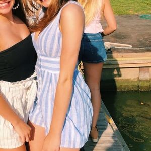 Nordstrom rack light blue and white romper size medium